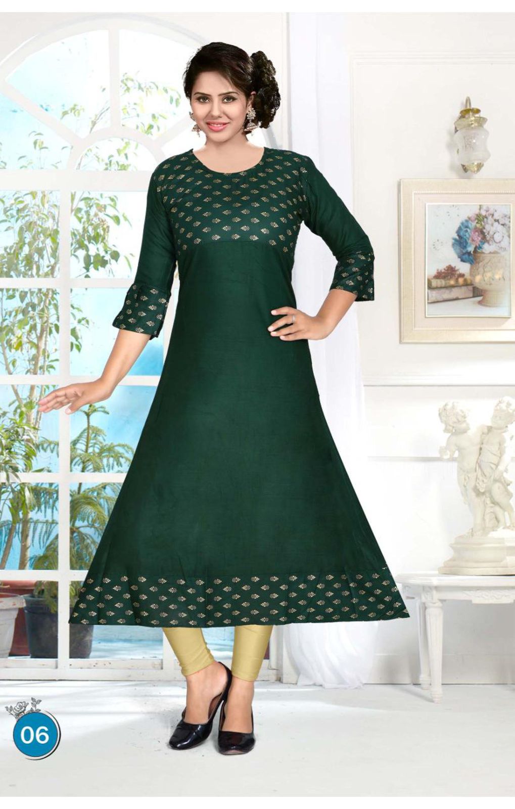 Beauty Queen Zoori 1 Rayon Ethnic Wear Printed Anarkali Kurti Collection